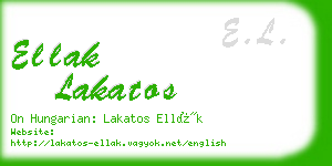 ellak lakatos business card